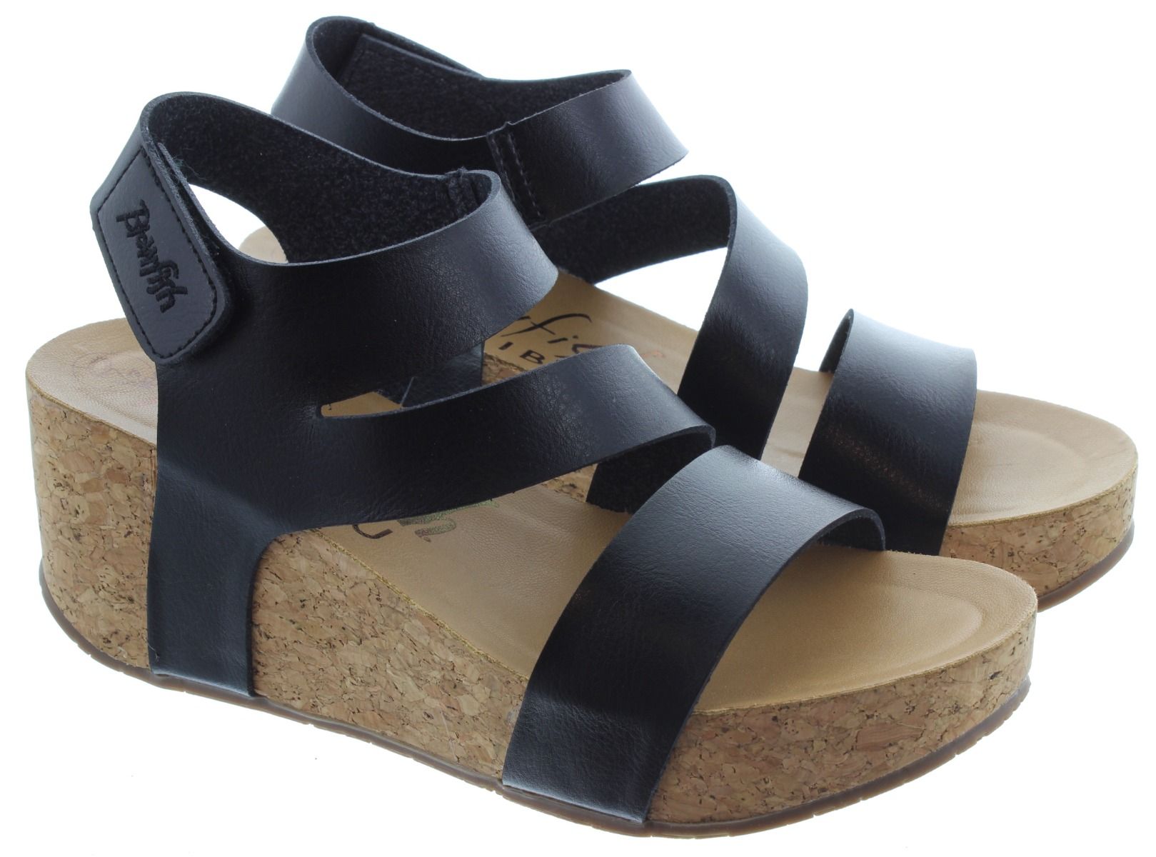 Ladies Leelee Wedge Sandals In Black