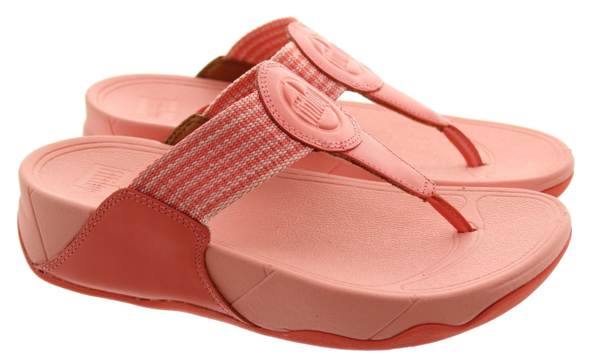 FITFLOP Ladies Walkstar Toe Post Sandals In Coral Pink