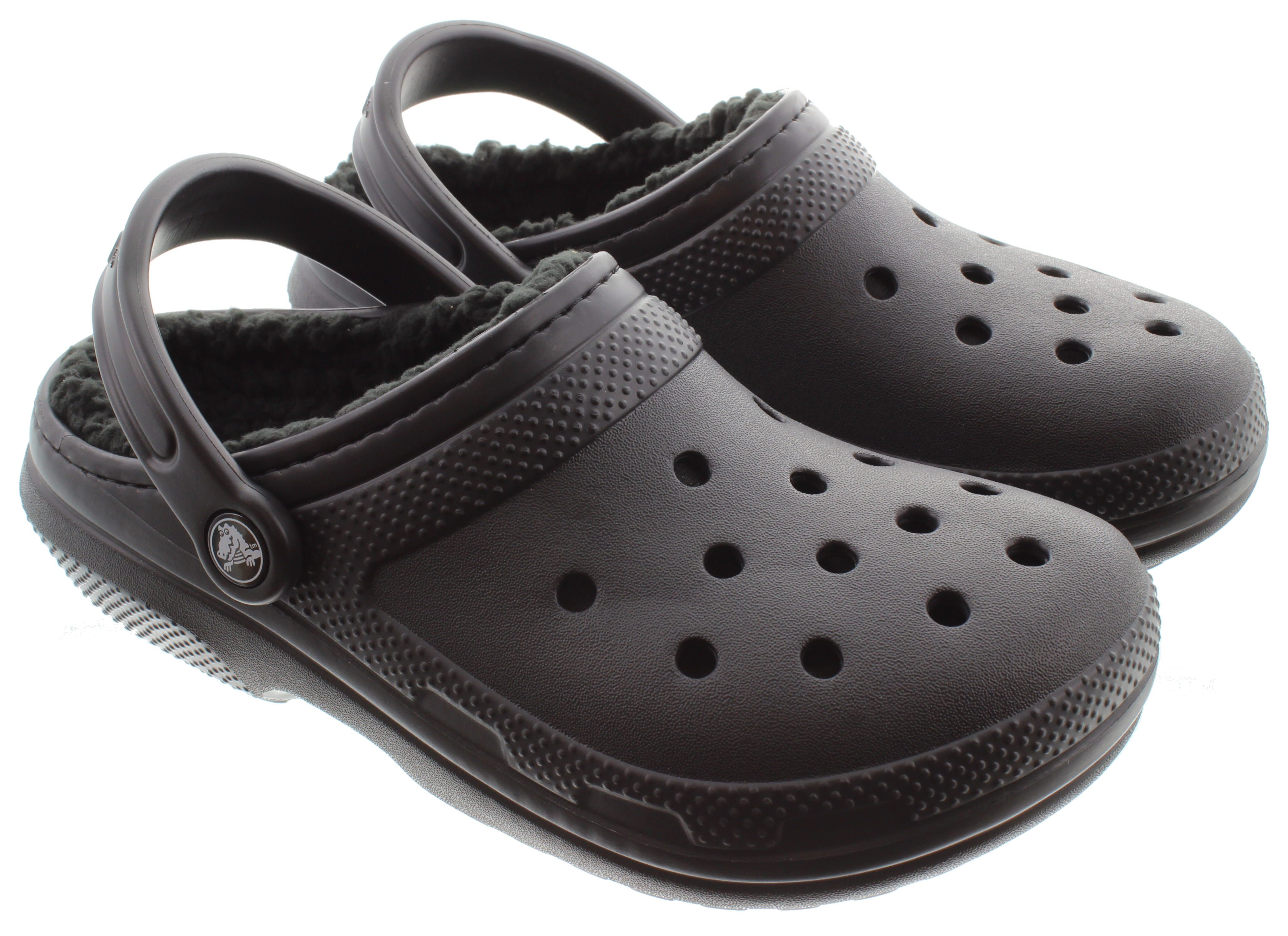 CROCS Adults Classic Lined Clogs In Black