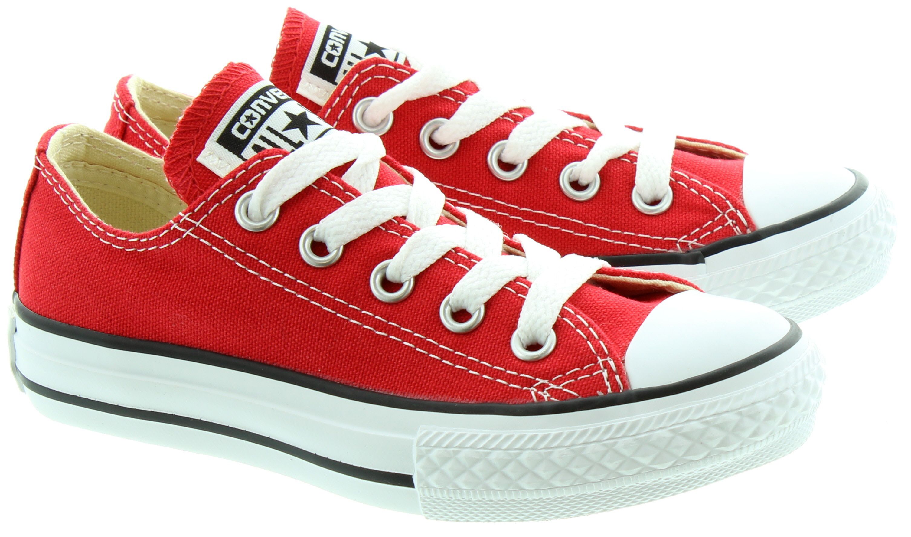 Red womens converse low tops top