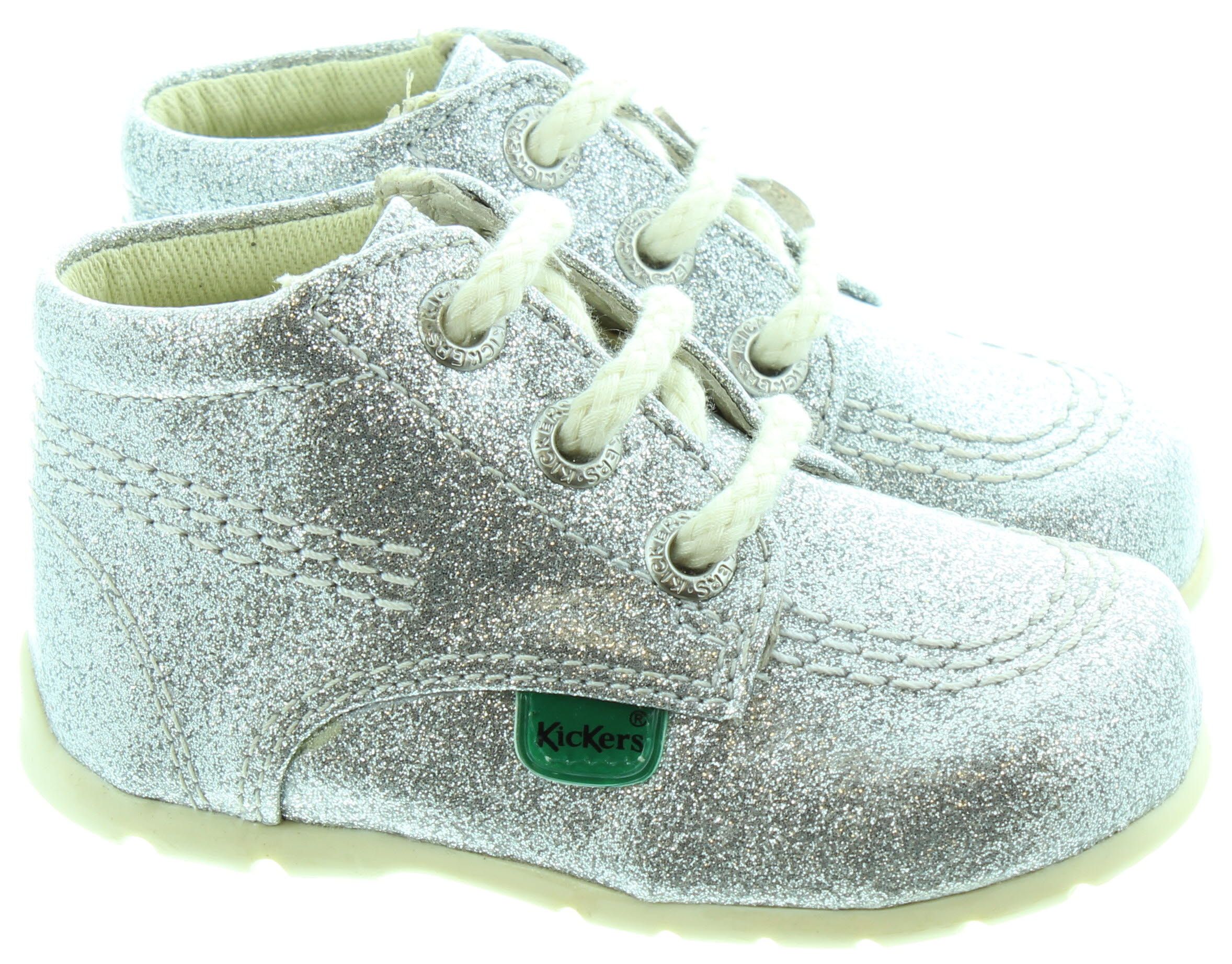Kickers silver boots top