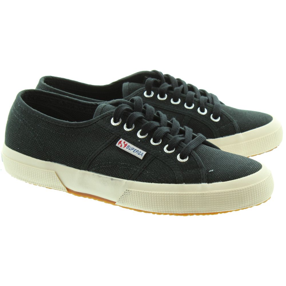 Superga black cotu cheap