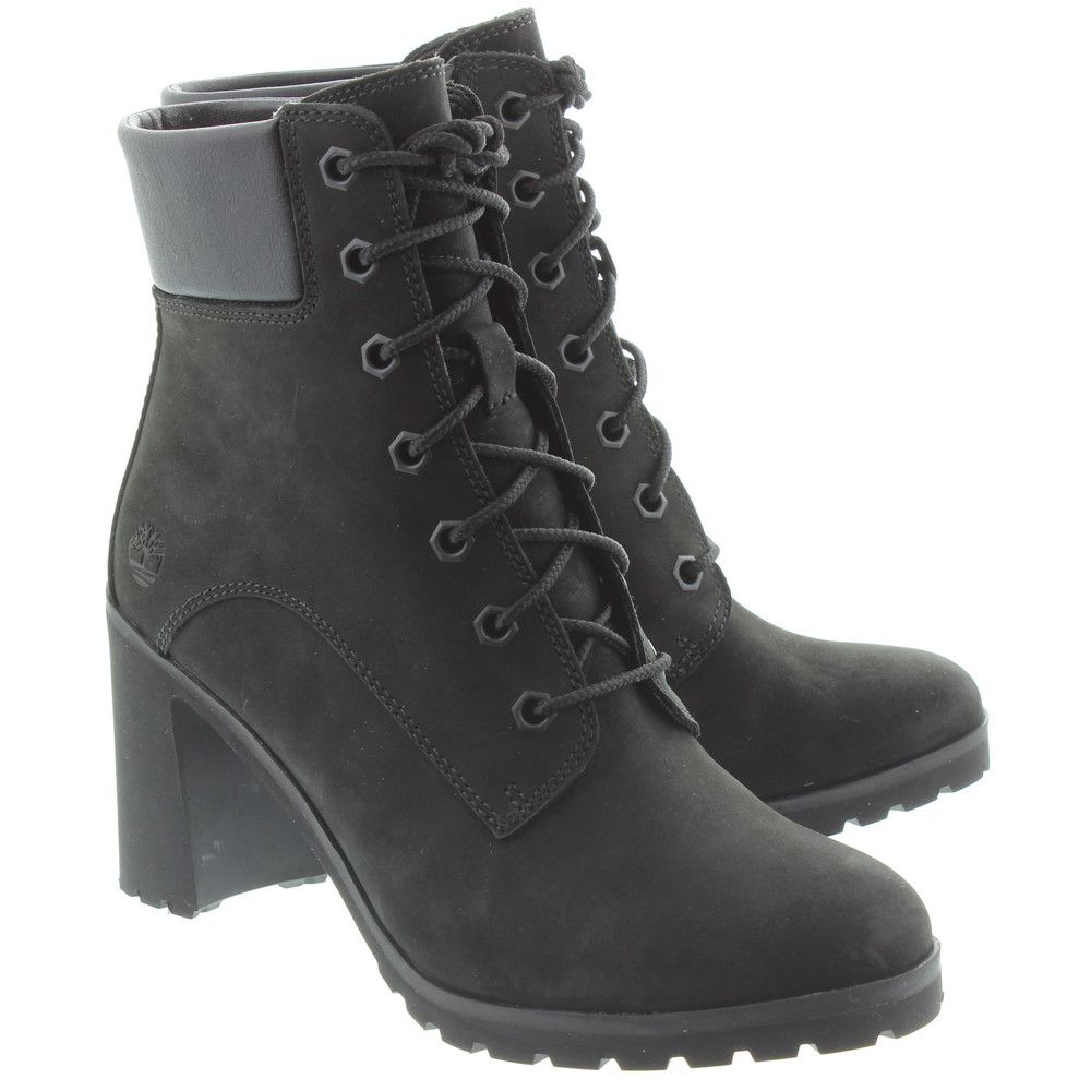 Timberland Ladies Allington Heeled Boots In Black in Black