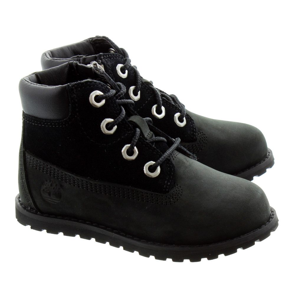 Timberland Toddlers Pokey Pine Boots In Black in Black