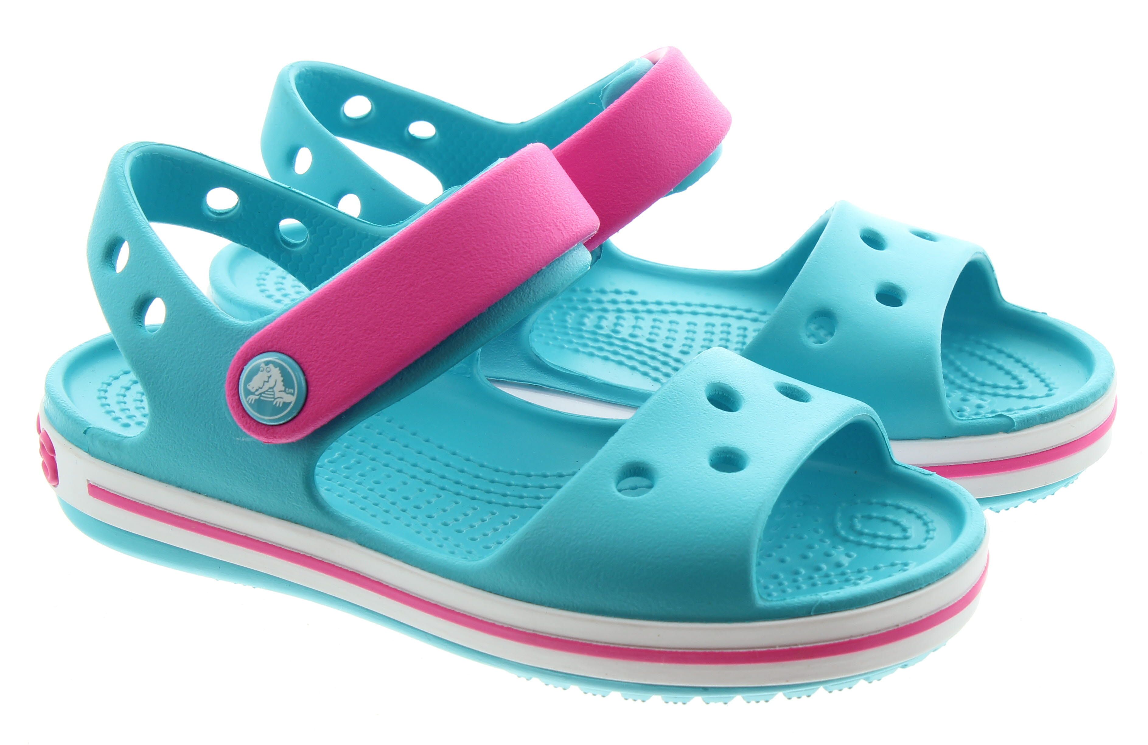 Kids Crocband Sandals In Aqua