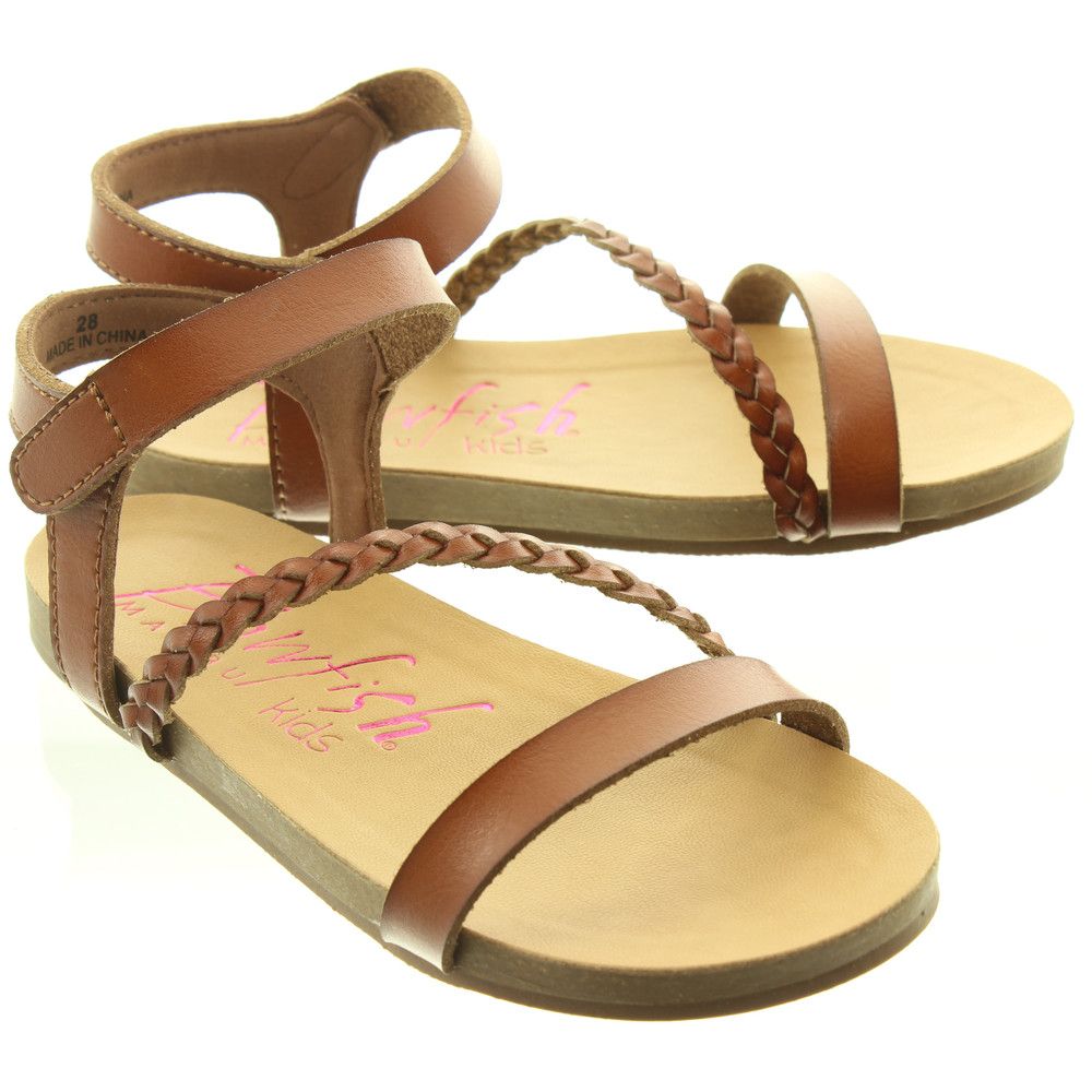 Blowfish Kids Goya Plait Sandals In Tan in Tan