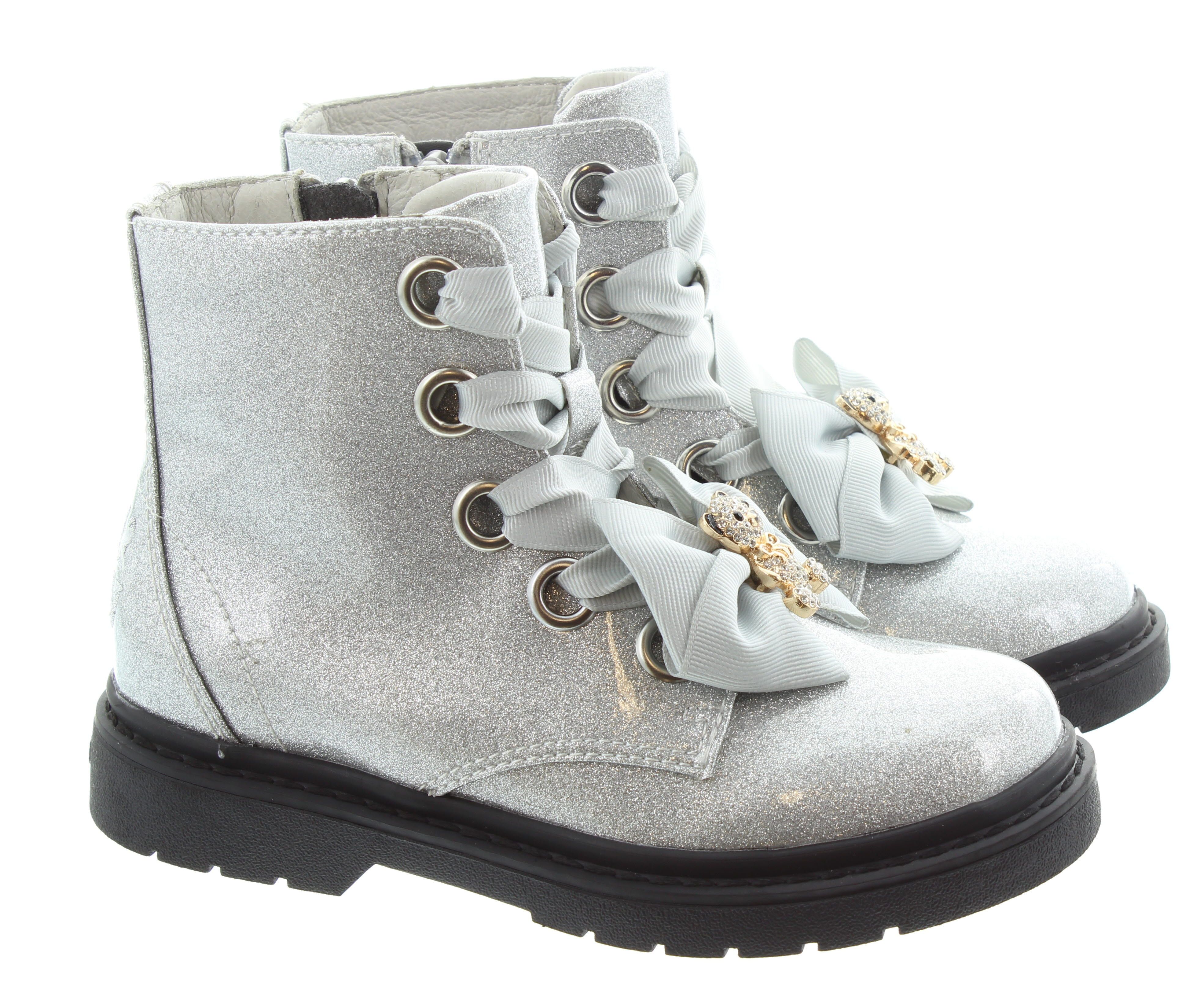 Kids silver boots top