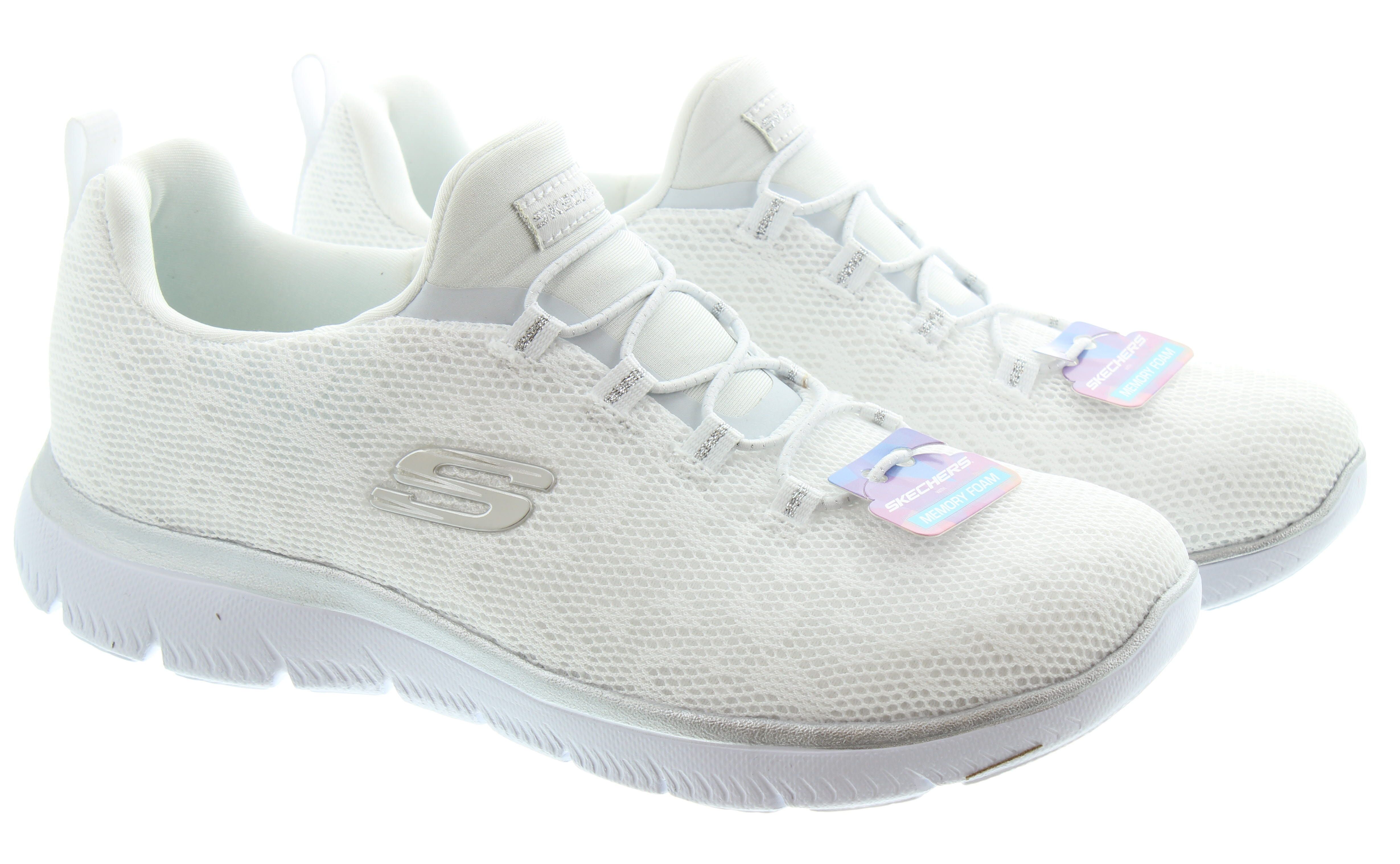 Ladies 149037 Summits Trainers In White Silver