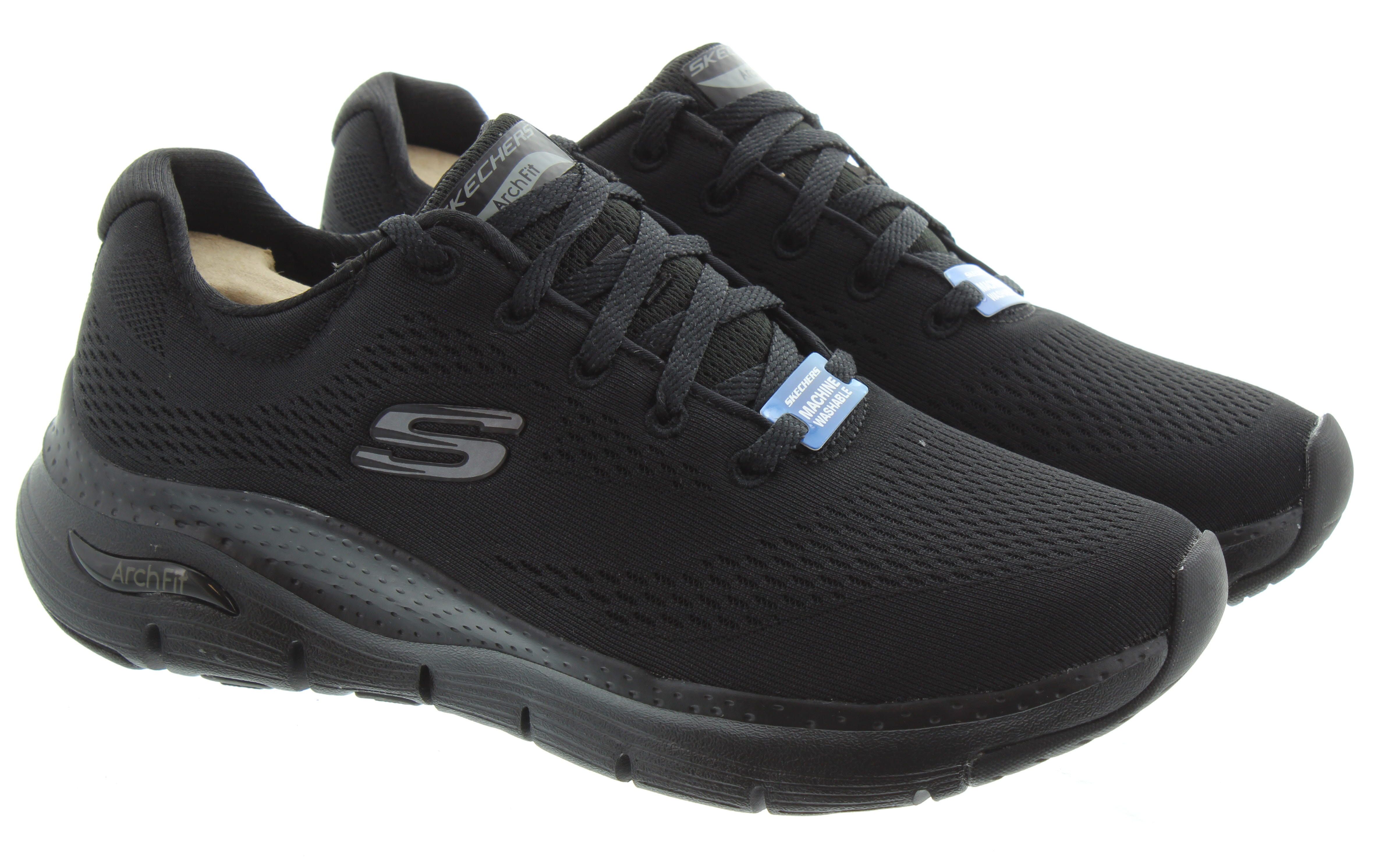 SKECHERS Ladies 149057 Arch Fit Shoes In All Black