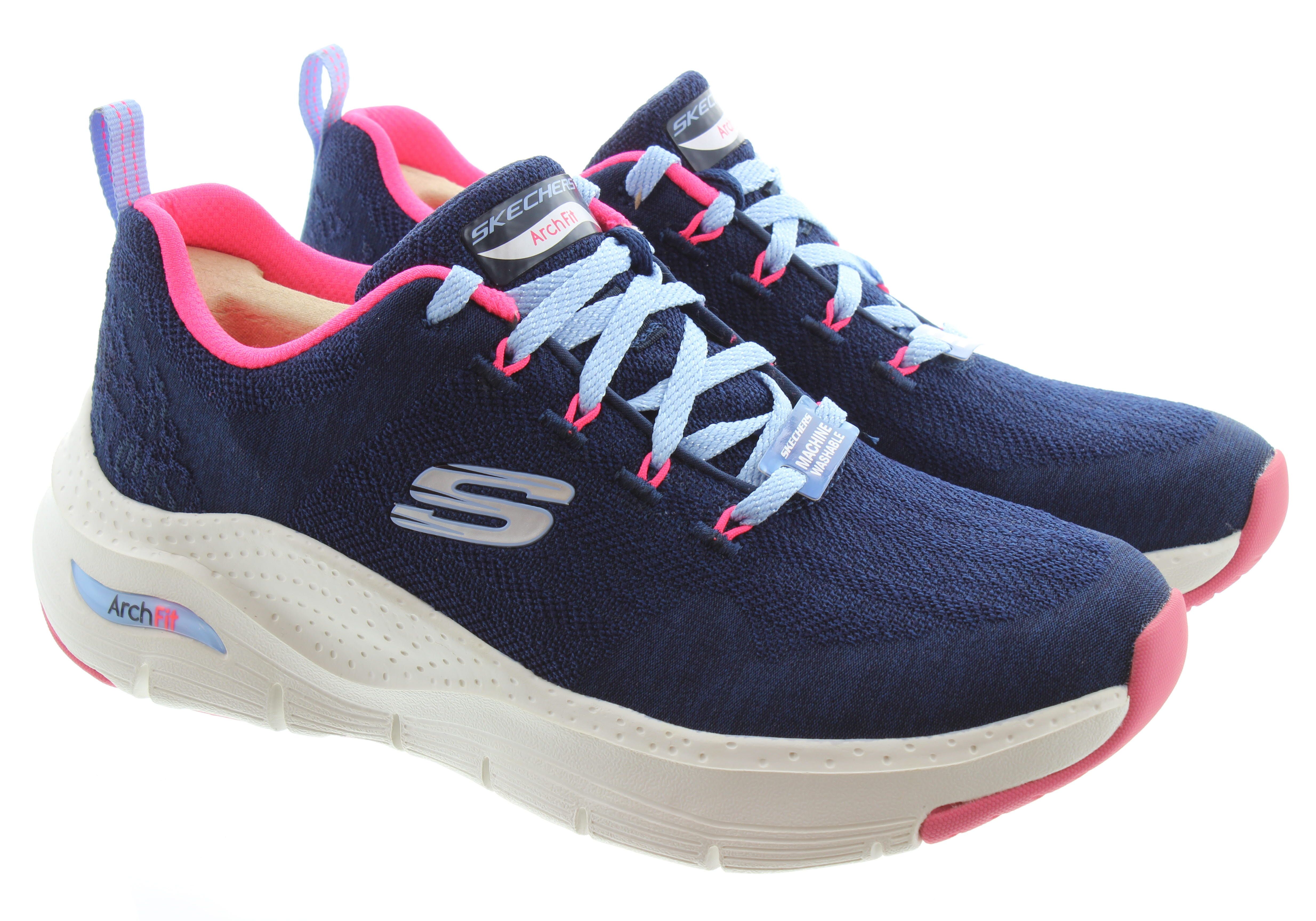 Skechers ladies navy trainers shop