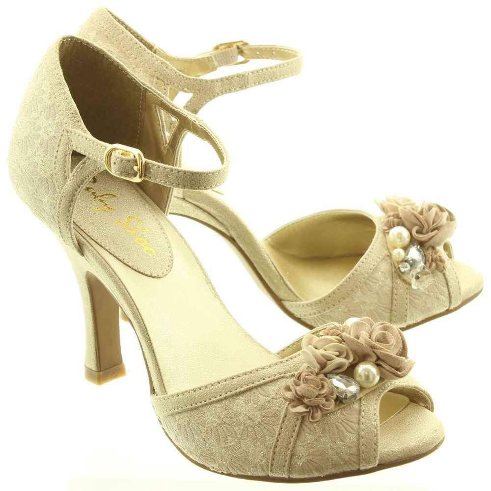 Ladies cream heels cheap