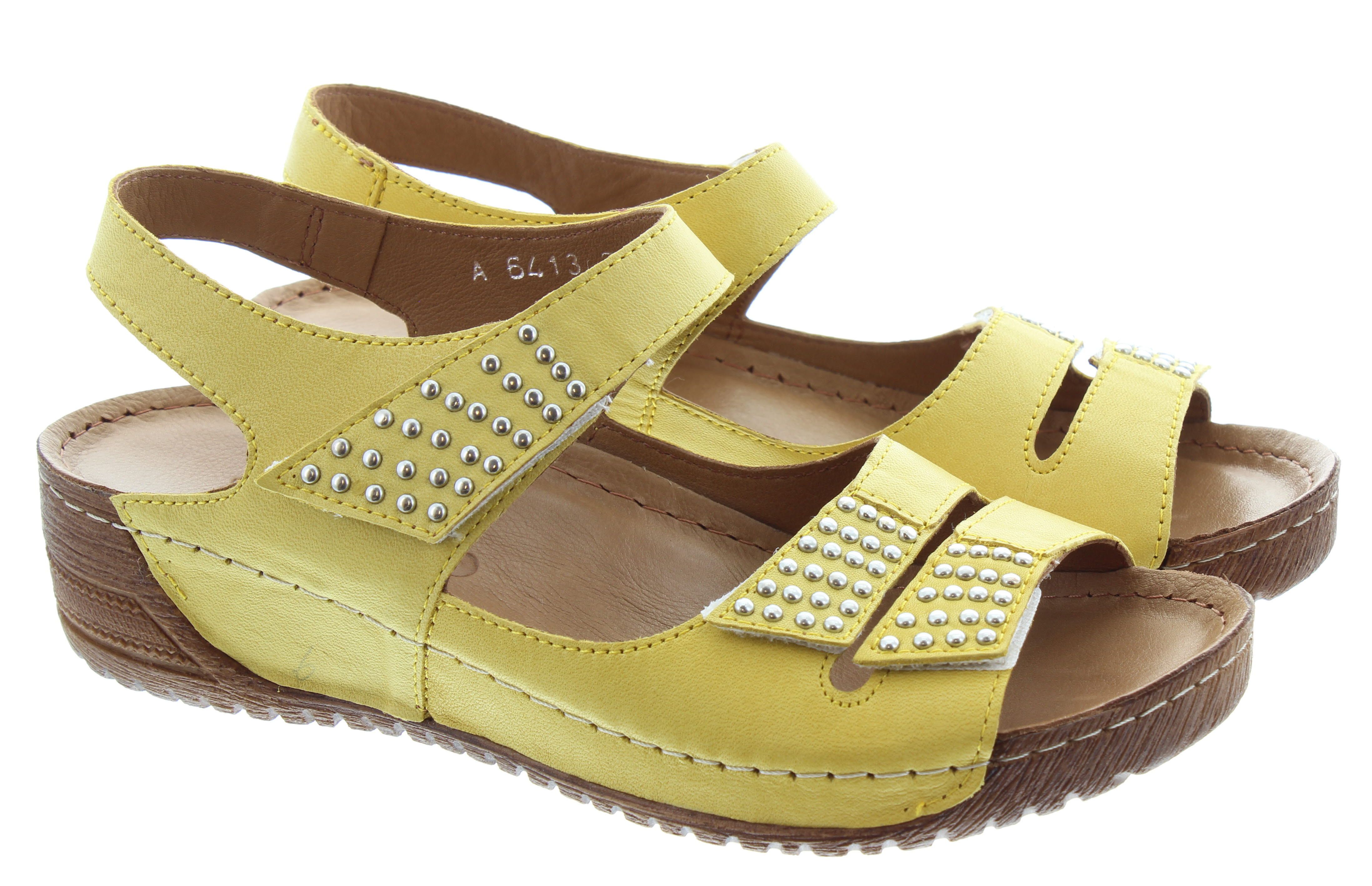 Ladies yellow sandals uk on sale