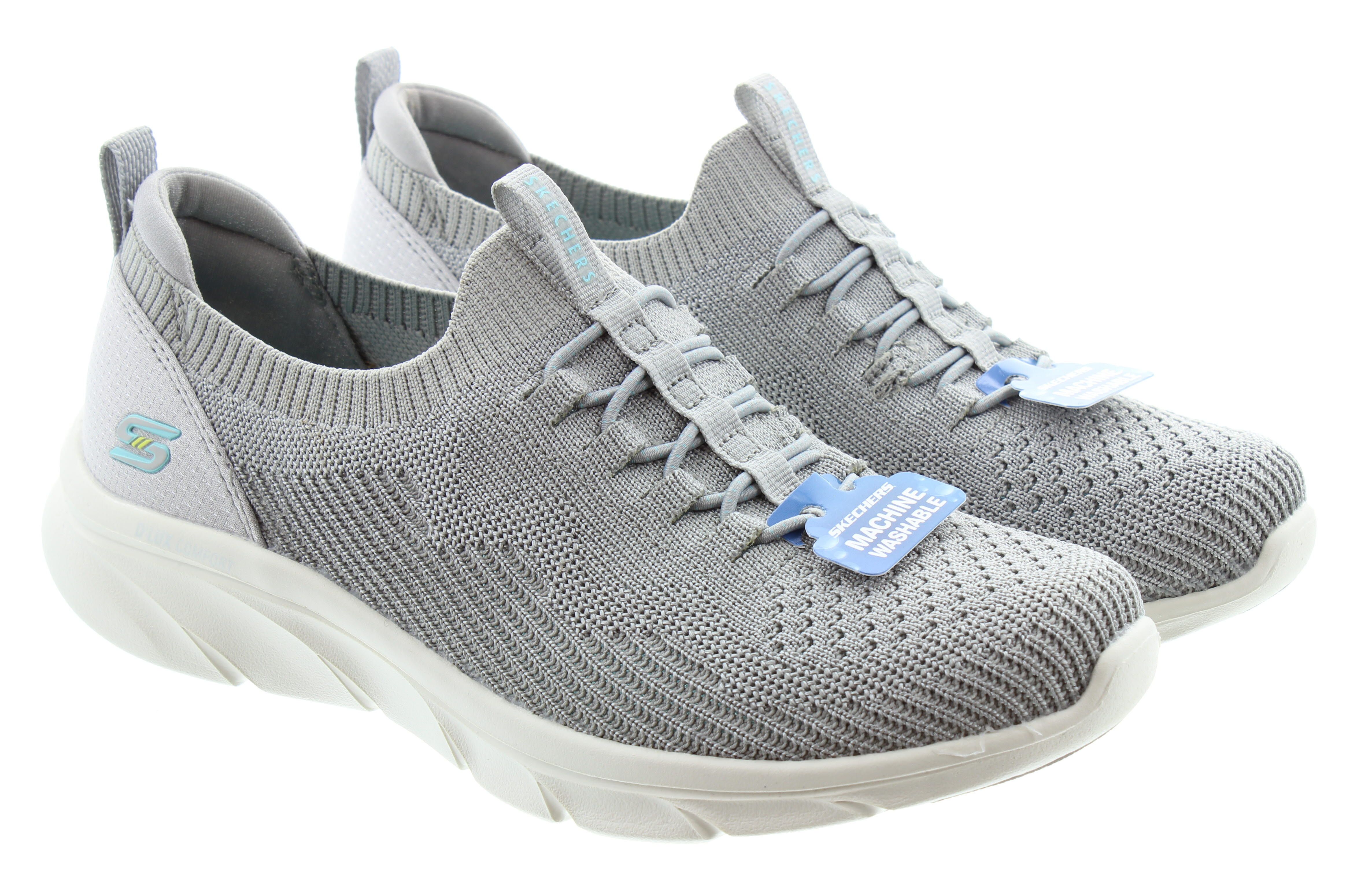 Ladies Machine Washable Vegan D lux Comfort Slip On Shoes In Grey