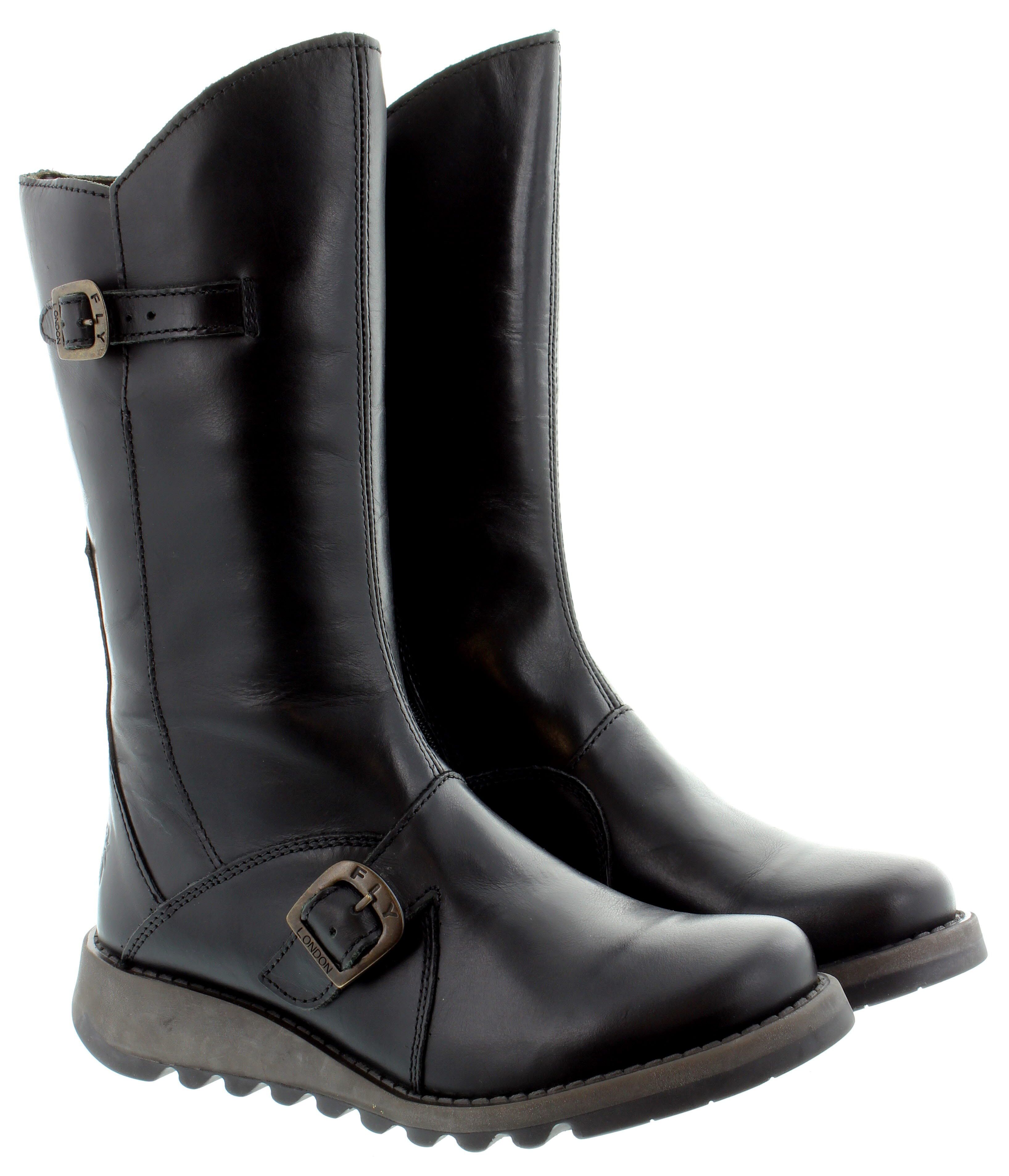 Fly london black mes 3 boots top