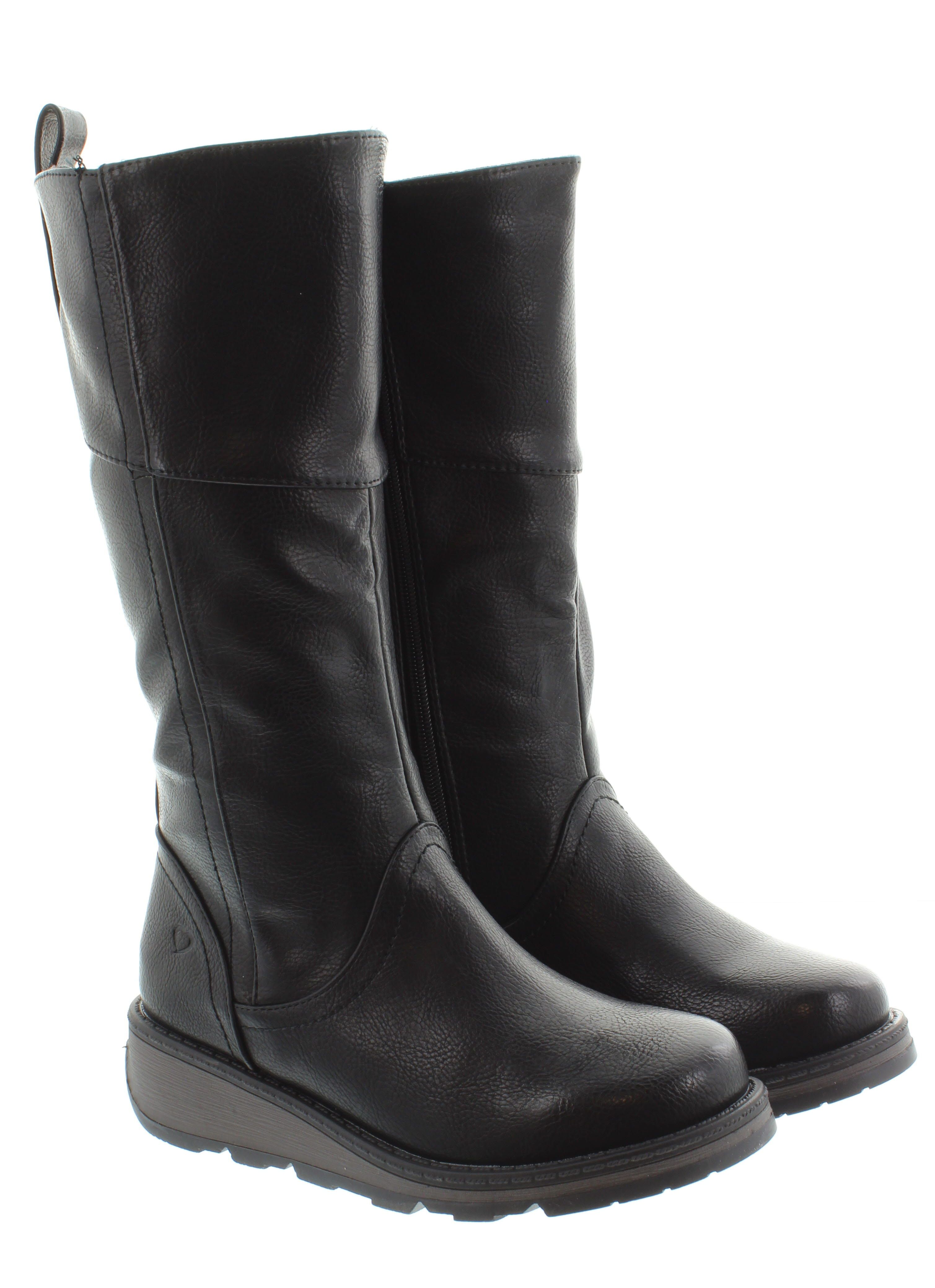 Ladies Robyn 3 Knee Boots In Black