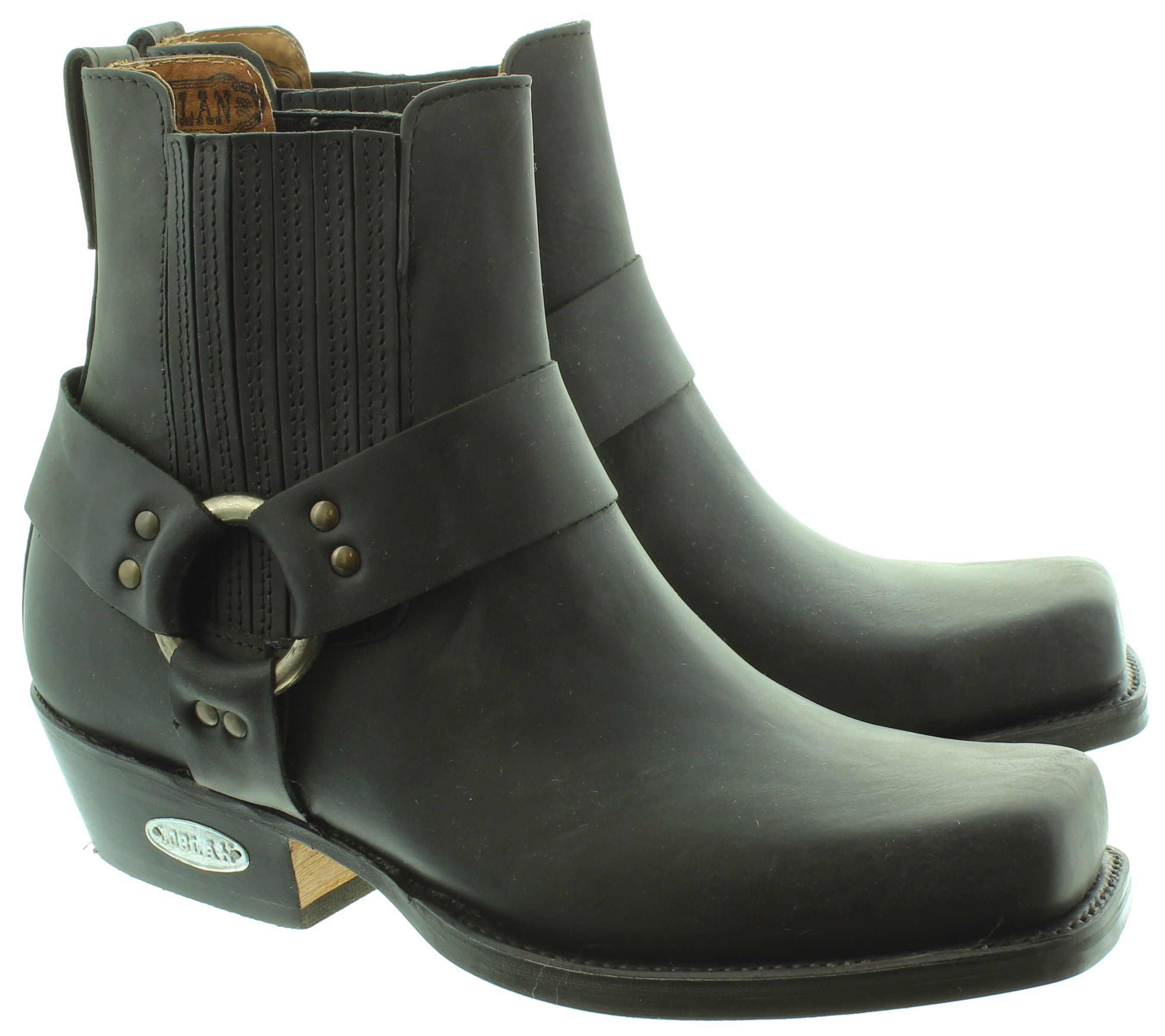 LOBLAN Mens 096 Ankle Boots In Black