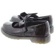 Kids Maccy 2 Bow in Black Patent