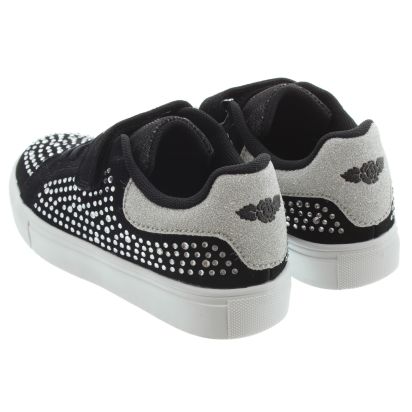 Black diamante trainers deals