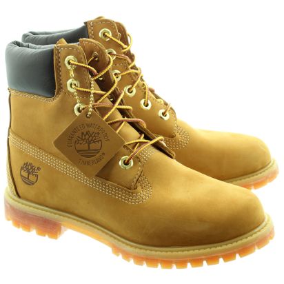 Timberland 6 Inch Ladies Lace Boots in Wheat in Wheat