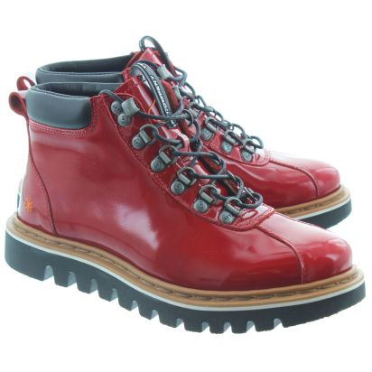 patent hiker boots
