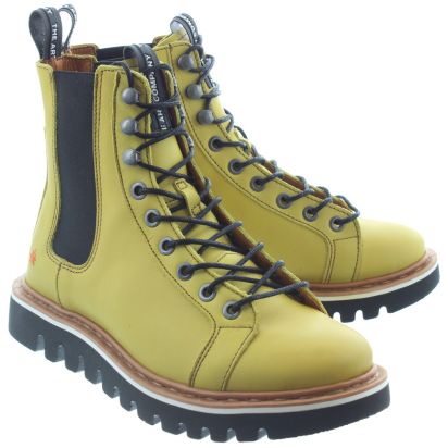 ladies yellow ankle boots