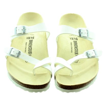 White toe strap birkenstocks cheap