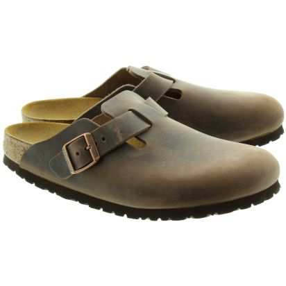 birkenstock brown clogs