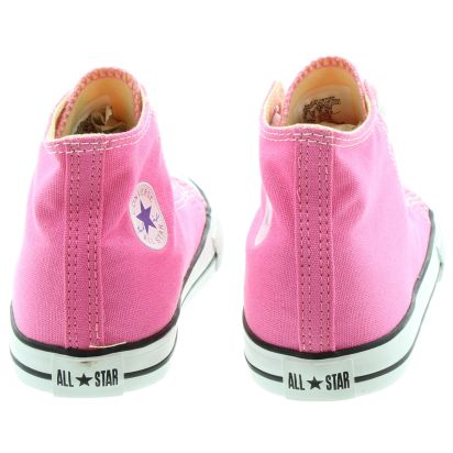 Converse Canvas All Star Hi Kids Boots in Pink in Pink