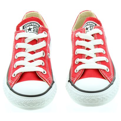 Converse Canvas All Star Ox Kids Shoes in Red in Red