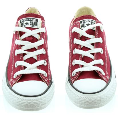 CONVERSE Canvas Allstar Ox Lace Shoes in Burgundy