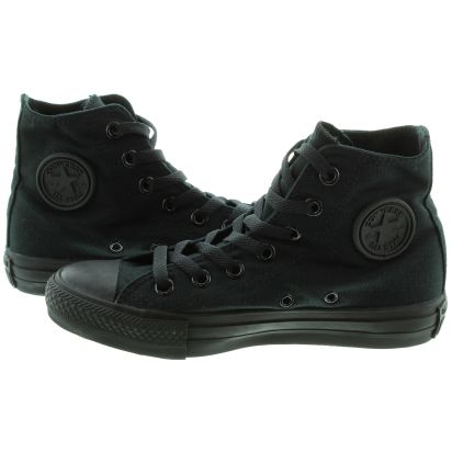 Converse Chuck Taylor All Star Hi Boots in All Black in Black Black