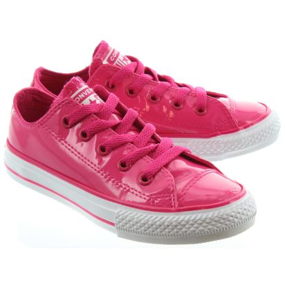 pink patent converse