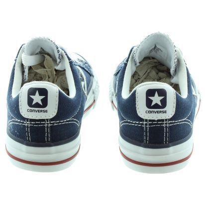 Converse Starplayer Kids Canvas Ox Pumps in Navy in Navy