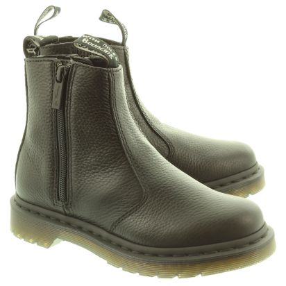 Dr Martens 2976 With Zips Boots In Black in Black