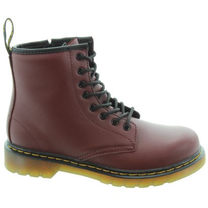 Dr Martens Kids Brooklee 1460 J Lace Ankle Boots in Cherry in Cherry
