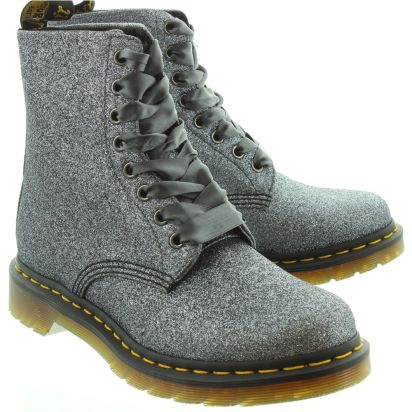 Dr martens best sale pascal glitter silver