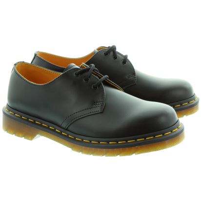 Black and yellow doc martens on sale