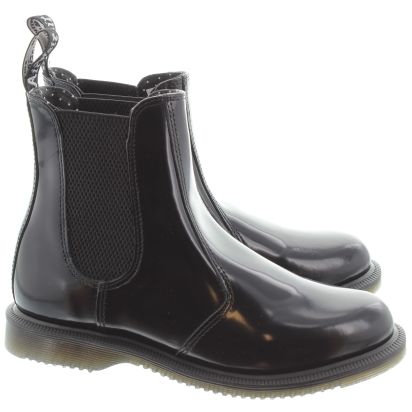 Martens Kensington Flora Chelsea Boots in Black Black