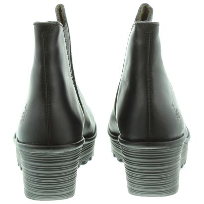 Fly London Yoss Chelsea Ankle Boots in Black in Black