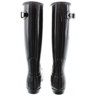 Ladies black gloss hunter wellies outlet