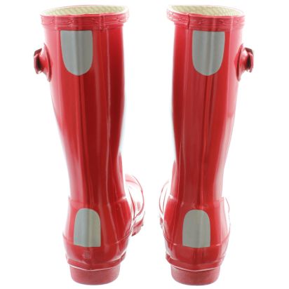 Hunter Rubber Young Gloss Wellingtons Up To Size UK 5 in Red in Red