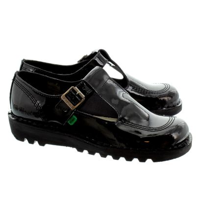 Kickers t bar patent cheap leather womens