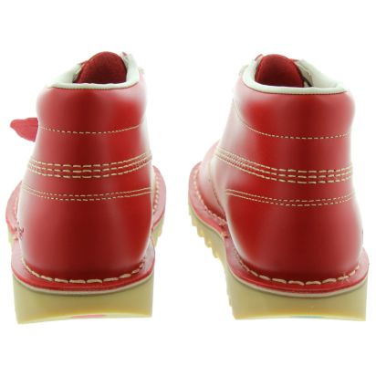 Ladies red kickers boots shop