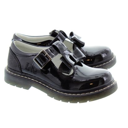 Lelli Kelly LK8285 Julia Shoes In Black Patent in Black Patent