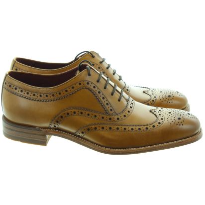 Loake Mens Fearnley Brogue Shoes In Tan 