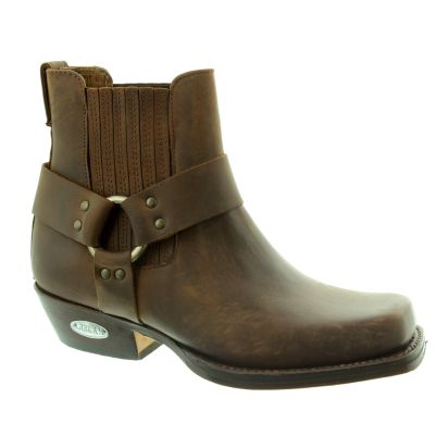 Loblan 096 Western Ankle Boots in Brown in Brown