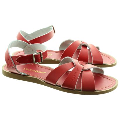 Womens red saltwater sandals sale