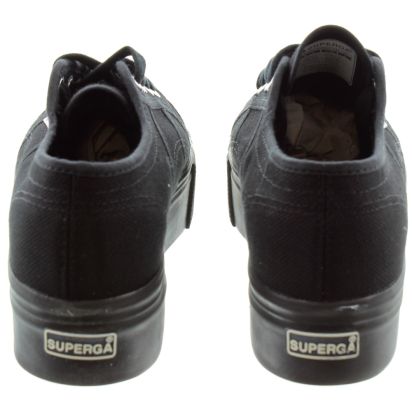Superga 2790 Flatform Trainers In Black in Black