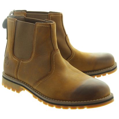 Timberland Mens Larchmont Chelsea Boots In Light Brown In Brown