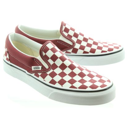 slip on vans burgundy